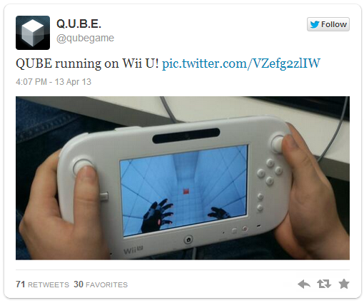 Q.U.B.E. é mostrado rodando no Wii U BHvmafxCEAA2lSW