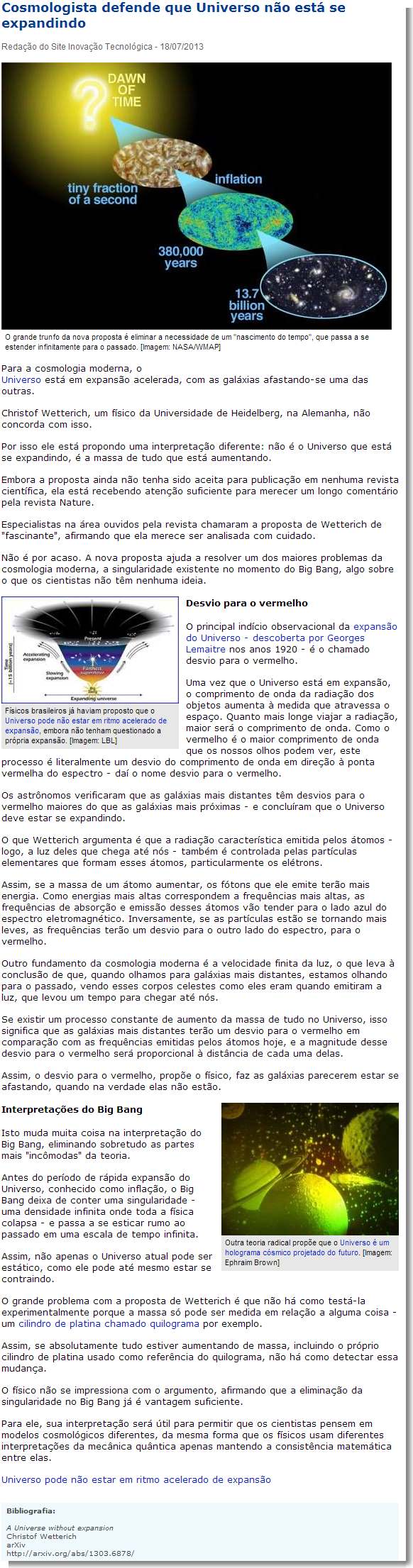 Cosmologista defende que o universo não está em expansão Cosmologista_defende_que_Universo_n%C3%A3o_est%C3%A1_se_expandindo