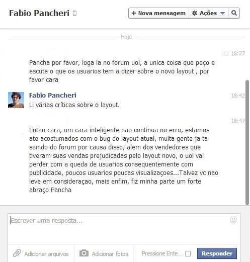 [FORUMUOL] CONVERSEI COM O FABIO PANCHERI Pancha