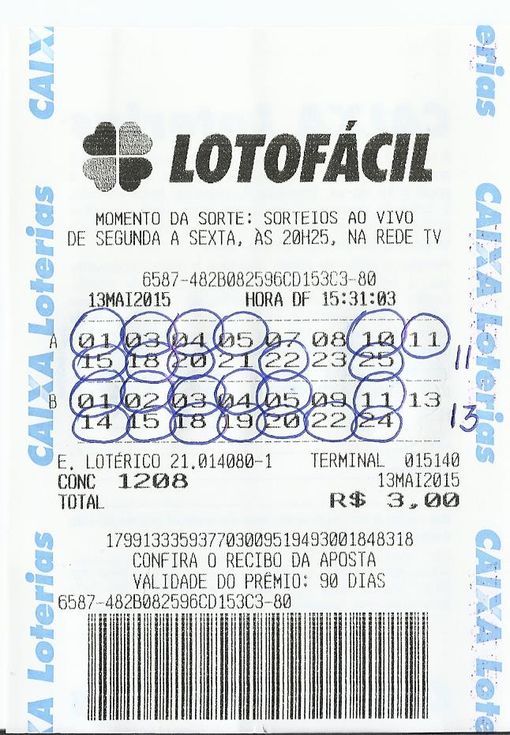 11 lotofacil 1208 1x11 e 1x13 pontos
