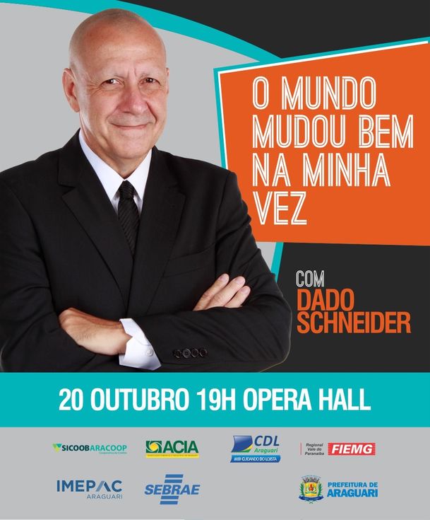 Palestra O MUNDO MUDOU BEM NA MINHA VEZ em Araguari - 2023 - Sympla