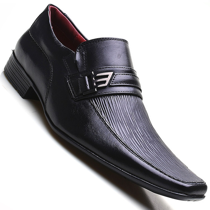 Sapato Social Masculino Couro Bico Quadrado Calvest Pierutti