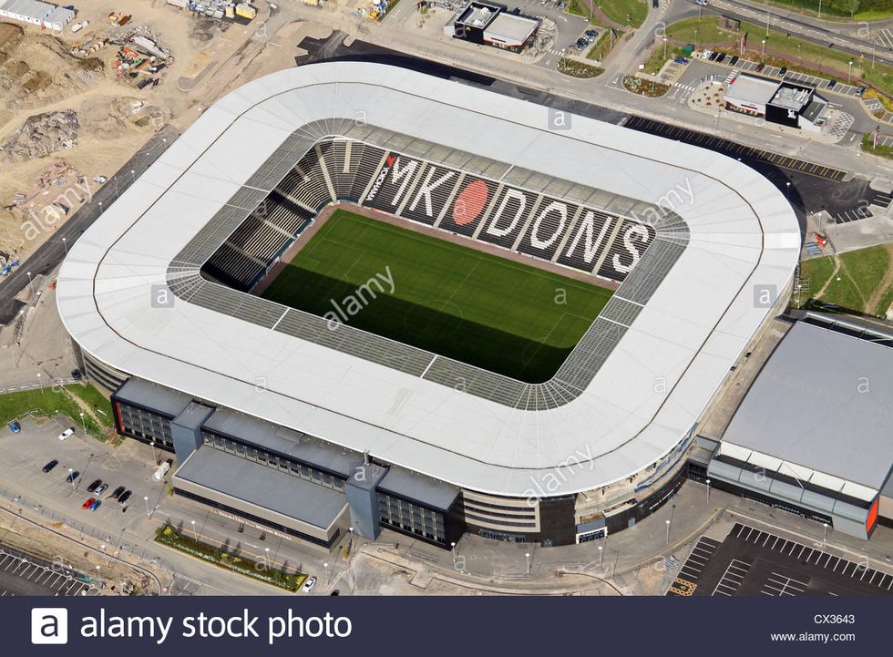 Aerial view of the milton keynes dons fc denbigh football stadium cx3643