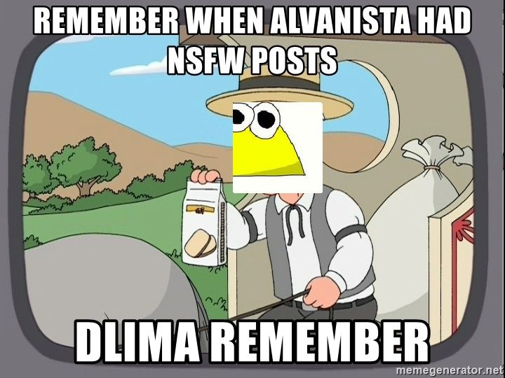 Remember when alvanista had nsfw posts dlima remember
