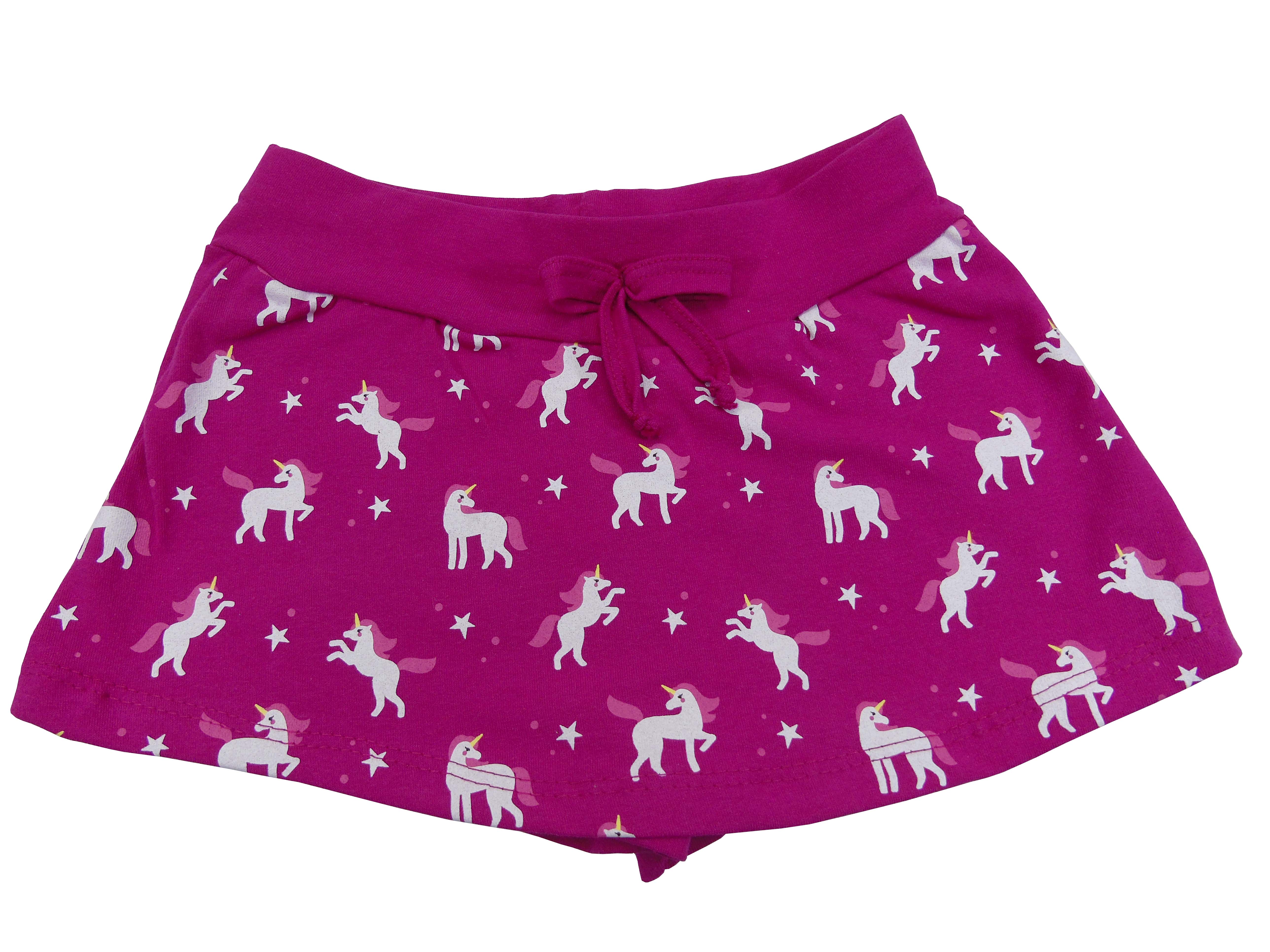 Saia Shorts Unicórnio Pink