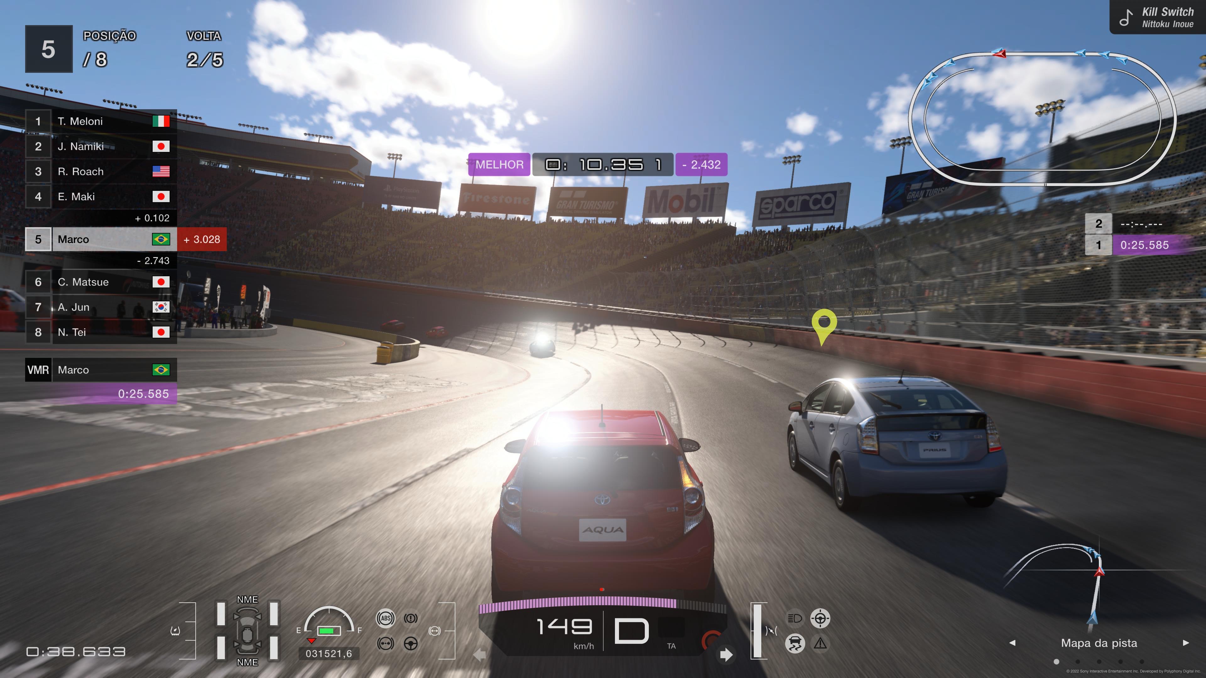 Gran Turismo 2 PS1 - Ford GT40 in Laguna Seca Raceway (Gameplay + Replay) 