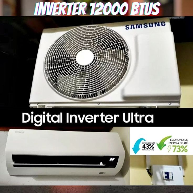 Ar-condicionado Split Samsung Digital Inverter Ultra 12.000 BTUs Quente e Frio AR12BSHZCWKNAZ Branco 220V Branco